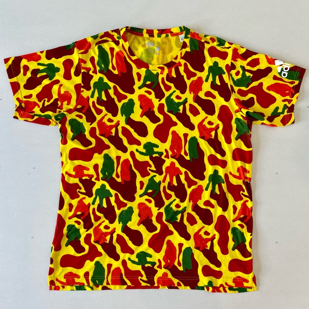 Adidas N.E.R.D. Pharrell Williams Men’s Camo Short Sleeve T-Shirt Size XL